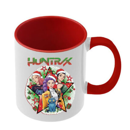 Χριστουγεννιάτικη κούπα Huntrix με κόκκινη λαβή και εσωτερικό