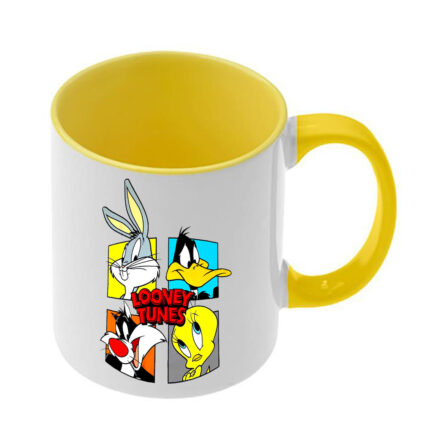 Κούπα Looney Tunes με κίτρινη λαβή και εσωτερικό