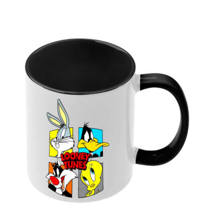 Κούπα Looney Tunes με μαύρη λαβή και εσωτερικό