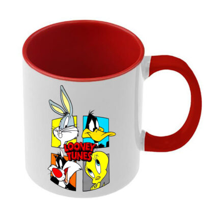 Κούπα Looney Tunes με κόκκινη λαβή και εσωτερικό