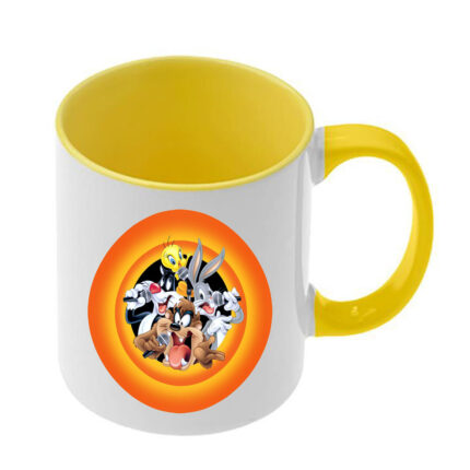 Κούπα Looney Tunes με κίτρινη λαβή και εσωτερικό