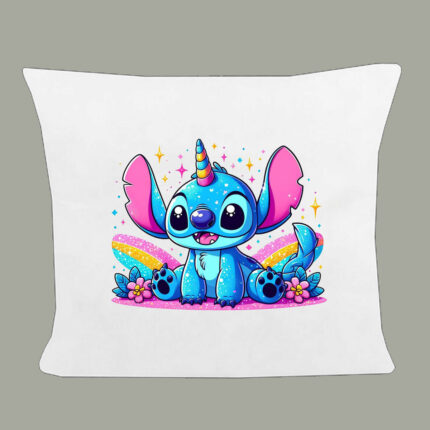 Μαξιλάρι σε διάσταση 25x25cm Lilo & Stitch Λευκό