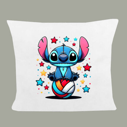 Μαξιλάρι σε διάσταση 25x25cm Lilo & Stitch Λευκό