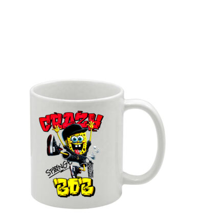 Λευκή κούπα Μπομπ Σφουγγαράκης