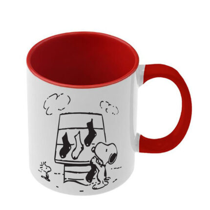 Κούπα Snoopy με κόκκινη λαβή και εσωτερικό