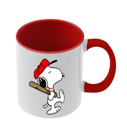 Κούπα Snoopy με κόκκινη λαβή και εσωτερικό