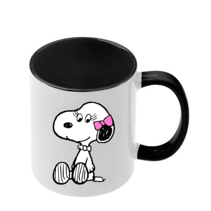 Κούπα Snoopy με μαύρη λαβή και εσωτερικό