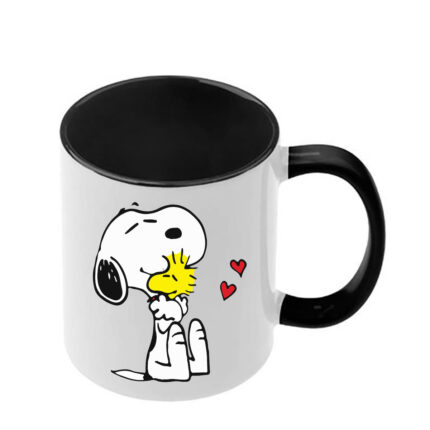 Κούπα Snoopy με μαύρη λαβή και εσωτερικό