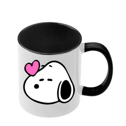 Κούπα Snoopy με μαύρη λαβή και εσωτερικό