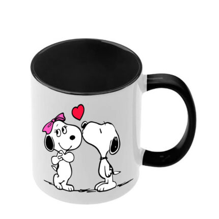 Κούπα Snoopy με μαύρη λαβή και εσωτερικό