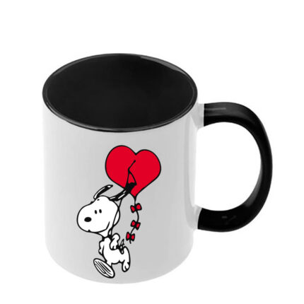 Κούπα Snoopy με μαύρη λαβή και εσωτερικό