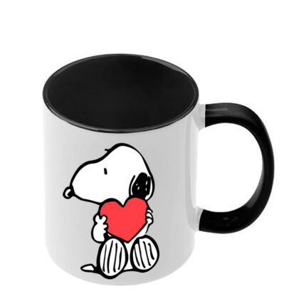 Κούπα Snoopy με μαύρη λαβή και εσωτερικό