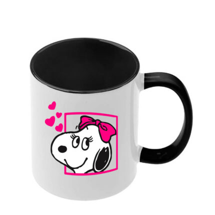Κούπα Snoopy με μαύρη λαβή και εσωτερικό