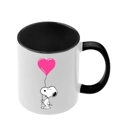 Κούπα Snoopy με μαύρη λαβή και εσωτερικό