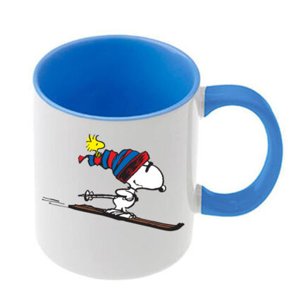 Κούπα Snoopy με γαλάζια λαβή και εσωτερικό