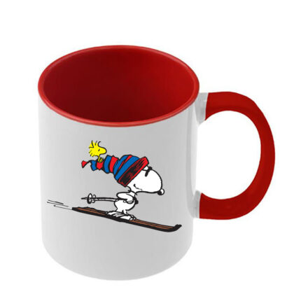 Κούπα Snoopy με κόκκινη λαβή και εσωτερικό