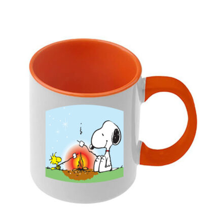 Κούπα Snoopy με πορτοκαλί λαβή και εσωτερικό