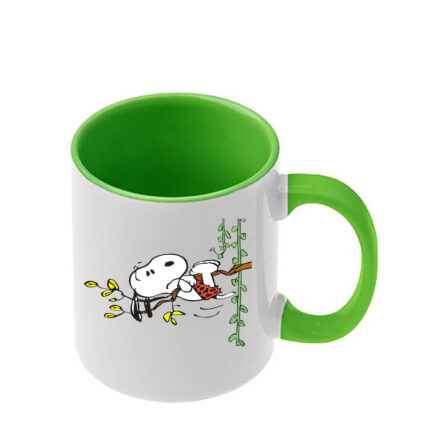 Κούπα Snoopy με πράσινη λαβή και εσωτερικό