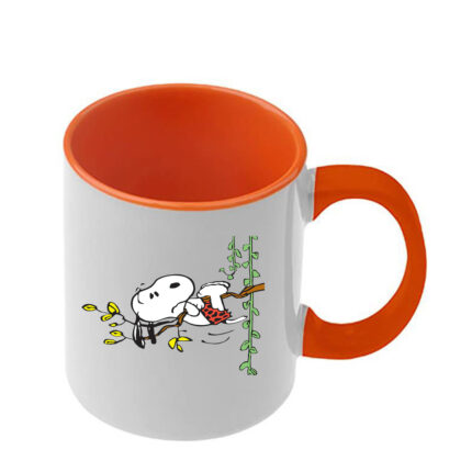 Κούπα Snoopy με πορτοκαλί λαβή και εσωτερικό