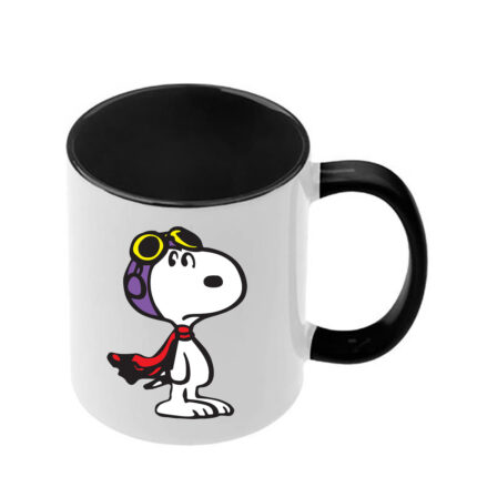 Κούπα Snoopy με μαύρη λαβή και εσωτερικό