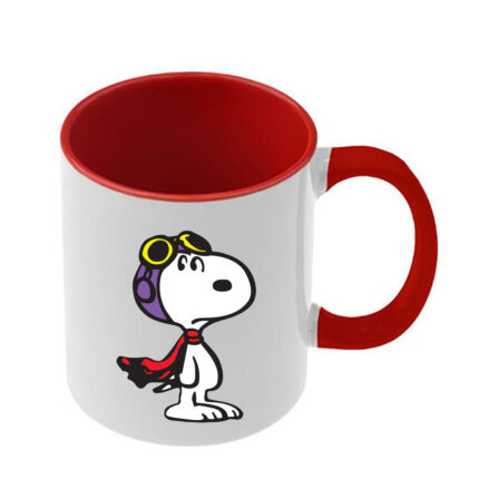 Κούπα Snoopy με κόκκινη λαβή και εσωτερικό
