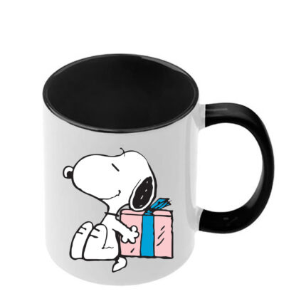 Κούπα Snoopy με μαύρη λαβή και εσωτερικό