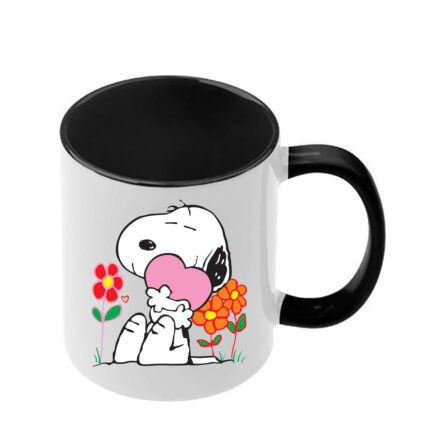 Κούπα Snoopy με μαύρη λαβή και εσωτερικό