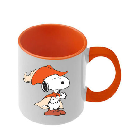 Κούπα Snoopy με πορτοκαλί λαβή και εσωτερικό