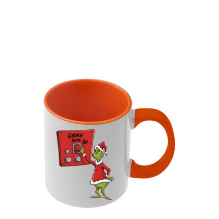 Κούπα Grinch με πορτοκαλί λαβή και εσωτερικό