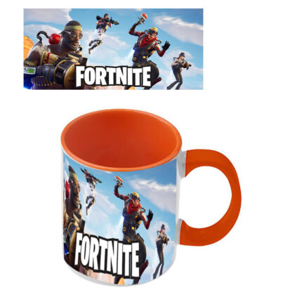 Κούπα FORTNITE με πορτοκαλί λαβή καρδιά και εσωτερικό