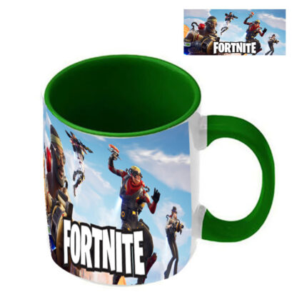 Κούπα FORTNITE με πράσινη λαβή καρδιά και εσωτερικό