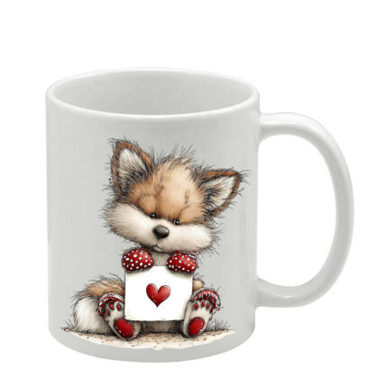 Λευκή Κούπα Αγίου Βαλεντίνου Cute Animal