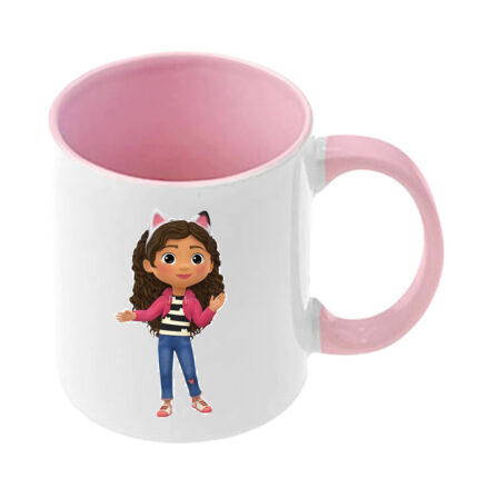 Κούπα Gabby's Dollhouse Κουκλόσπιτο της Γκάμπι με ροζ λαβή και εσωτερικό