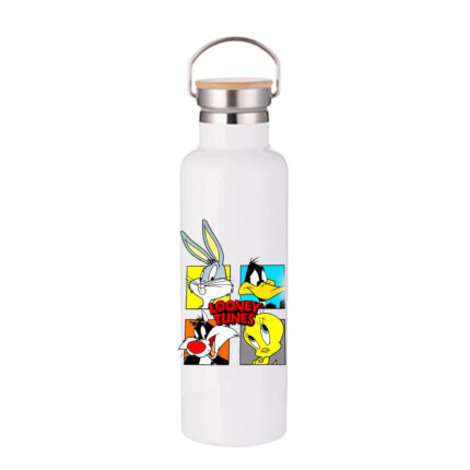 Μπουκάλι Θερμός Looney Tunes 750ml Bamboo Λευκό