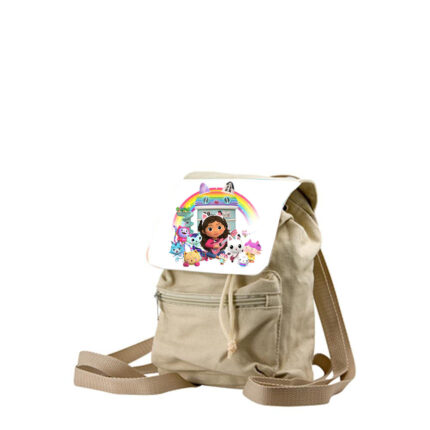 Παιδική τσάντα Gabby's Dollhouse Κουκλόσπιτο της Γκάμπι μπεζ 26x20x10cm