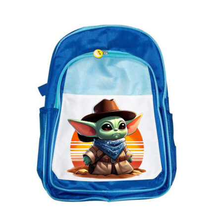 Παιδική τσάντα Baby Yoda μπλε 41x30x15cm