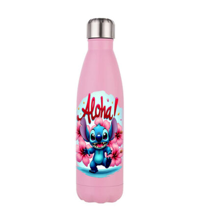 Μπουκάλι Θερμός Lilo & Stitch 500ml Ροζ Matte