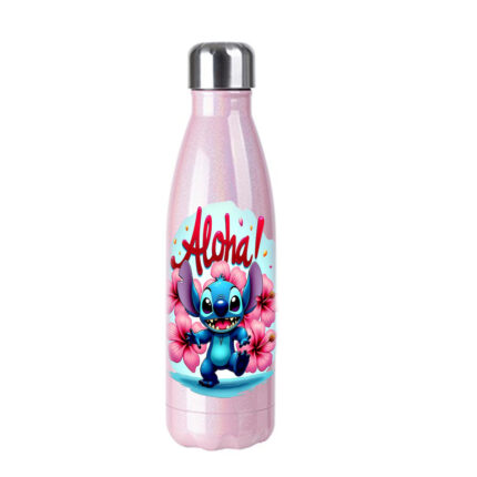 Μπουκάλι Θερμός Lilo & Stitch 500ml Ροζ Ιριδίζον