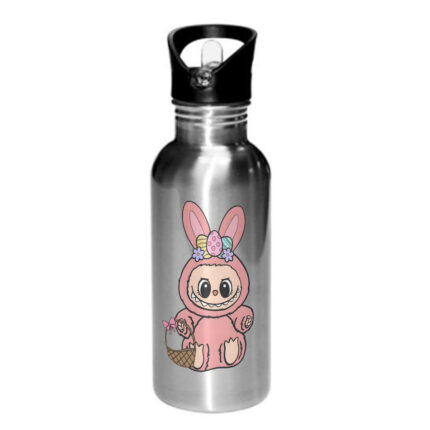 Παγούρι Labubu 600ml Ασημί