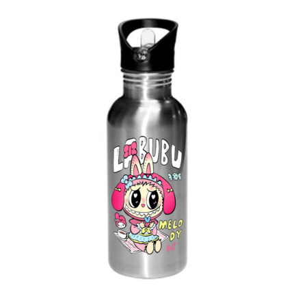 Παγούρι Labubu 600ml Ασημί