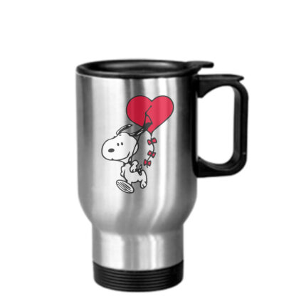 Κούπα θερμός Snoopy 450ml Ασημί