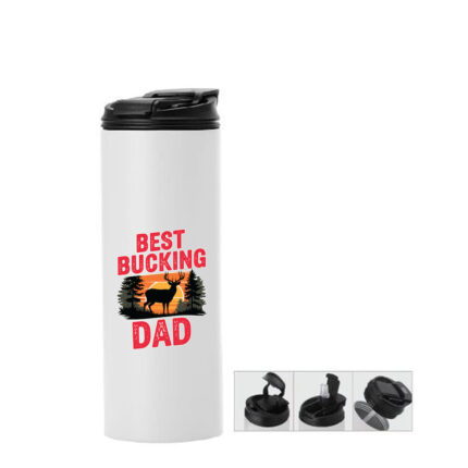 Μπουκάλι θερμός με διπλό καπάκι Κυνήγι 600ml Λευκό