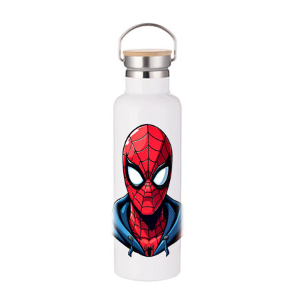Μπουκάλι Θερμός Spiderman 750ml Bamboo Λευκό