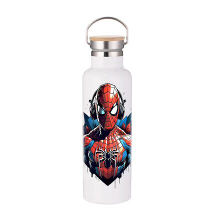 Μπουκάλι Θερμός Spiderman 750ml Bamboo Λευκό