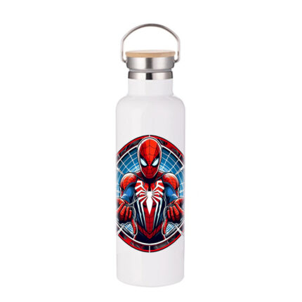 Μπουκάλι Θερμός Spiderman 750ml Bamboo Λευκό