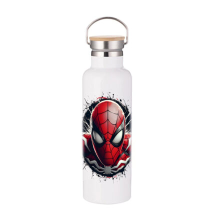 Μπουκάλι Θερμός Spiderman 750ml Bamboo Λευκό
