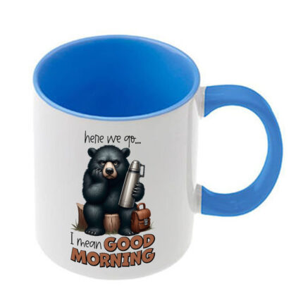 Κούπα Funny Animals με γαλάζια λαβή και εσωτερικό