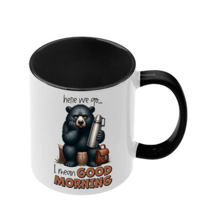 Κούπα Funny Animals με μαύρη λαβή και εσωτερικό