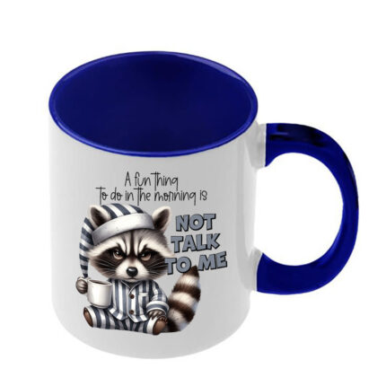Κούπα Funny Animals με σκούρα μπλε λαβή και εσωτερικό