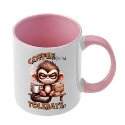 Κούπα Funny Animals με ροζ λαβή και εσωτερικό